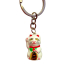 Sleutelhanger Lucky cat met belletje in 4 kleuren
