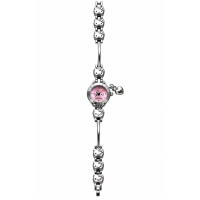 Schakel Horloge Hello Kitty Zilverkleurig met Roze Stainless Steel