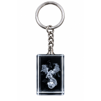 Sleutelhanger 3D kristal in 6 modellen