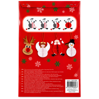 Kerst Honeycomb decoratie hangers 4 stuks