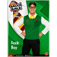 Verkleed kostuum "Skool dayz for an A+ party Geek boy" Maat L Smiffys