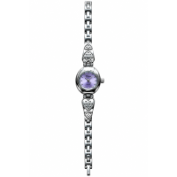 Schakel Horloge Chaoya Zilverkleurig met Paars Stainless Steel