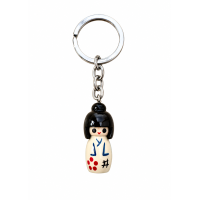 Sleutelhanger Kokeshi Japans Gelukspoppetje 