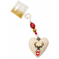 Kerst hanger Hart met Rendier 