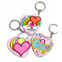 Sleutelhanger Doosje Hart in 5 designs