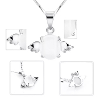 Edelsteen Hanger “Angel Wings” Opaal