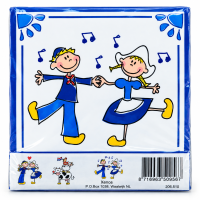 Hollands blauw, 6 dubbele kaarten in 3 motieven 