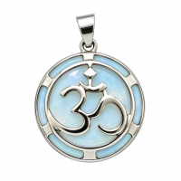 Edelsteen hanger met OHM symbool 