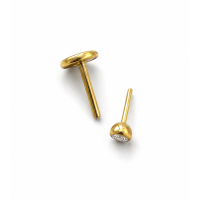 Neusknopje Neuspiercing Push-in Crystal Goudkleurig 8x0.8x3