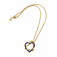 Ketting Hart met steentjes Rosekleurig in 4 kleuren 