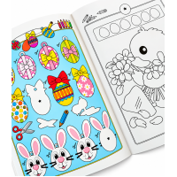 Pasen kleurboek, knutselboek met stickers