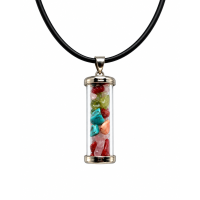 Ketting met edelsteentjes diverse steensoorten