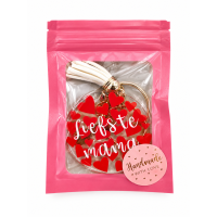 Sleutelhanger Handmade "Liefste Mama" Hartjes