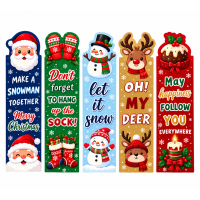 Kerst Boekenleggers 5 stuks