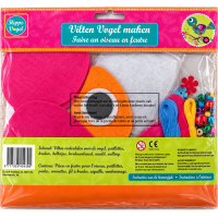 Hippe vogel, Vilten vogel maken Roze