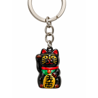Sleutelhanger Lucky cat met belletje in 4 kleuren