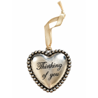 Metal Heart hangers met tekst