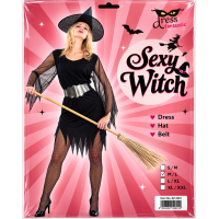 Verkleed kostuum "Sexy Witch" Dress Fantastic maat S/M
