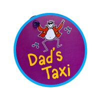 Purple Ronnie Car signs in 4 uitvoeringen