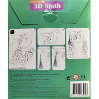 Kleur je eigen 3D Luiaard