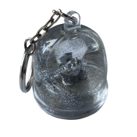 Sleutelhanger Snowglobe met Kikker en Glitter