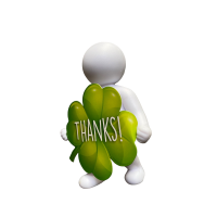 I'm Happy giftpoppetje Thanks