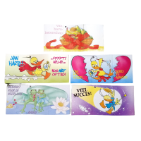 5 drieluik kaartjes met diverse boodschappen