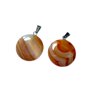 Edelsteen hanger rond in 4 edelsteen soorten