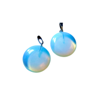 Edelsteen hanger rond in 4 edelsteen soorten