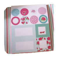 Boekje met etiketten stickers