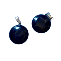 Edelsteen hanger rond in 4 edelsteen soorten