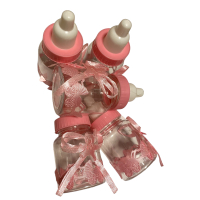 Baby flesje Roze met strik