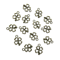 Klavertje vier bedels Brons 10 stuks