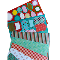 46 delig knutselset scrapbookset, fotolijst maken, slingers en decoratie maken enz