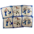 Hollands blauw, 6 dubbele kaarten in 3 motieven 