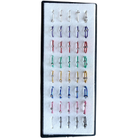 Neus piercing ring met steentje in 8 kleuren