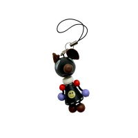 Sleutelhanger houten muisje Zwart