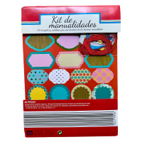 46 delig knutselset scrapbookset, fotolijst maken, slingers en decoratie maken enz