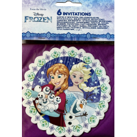 Disney Frozen uitnodigingskaarten 6 stuks