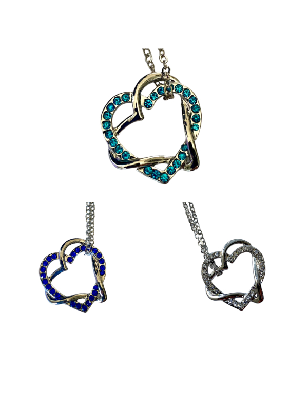 Ketting hart Swarovski in 3 kleuren 