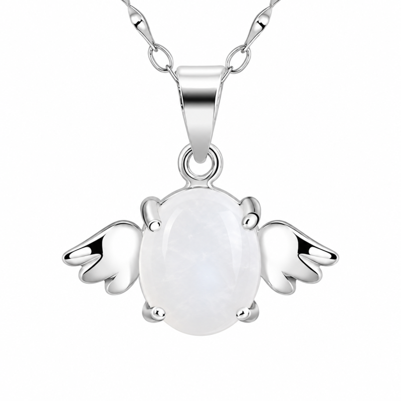 Edelsteen Hanger “Angel Wings” Opaal