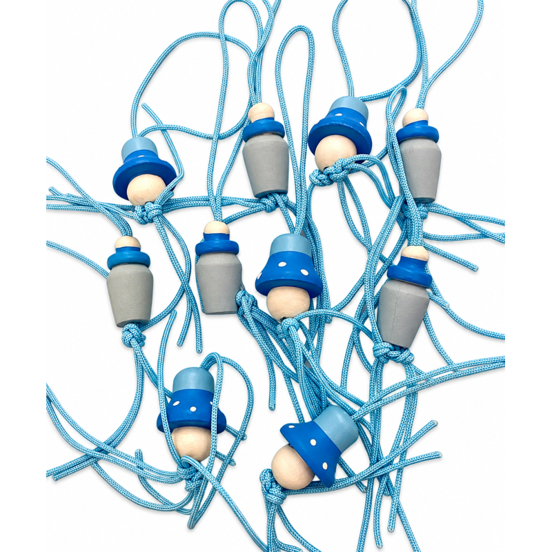 Gelukspoppetjes Geboorte Fles en Speen blauw 10 stuks 