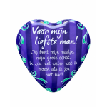 Blikje met tekst Hart, Voor mijn liefste man