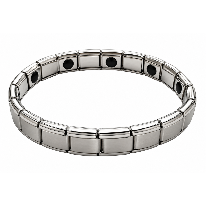 Armband Energy Magneet RVS met Hematiet