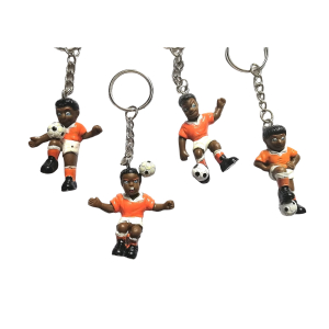 Sleutelhanger Oranje Voetballer gekleurd in 4 modellen Sleutelhanger Oranje Voetballer gekleurd in 4 modellen