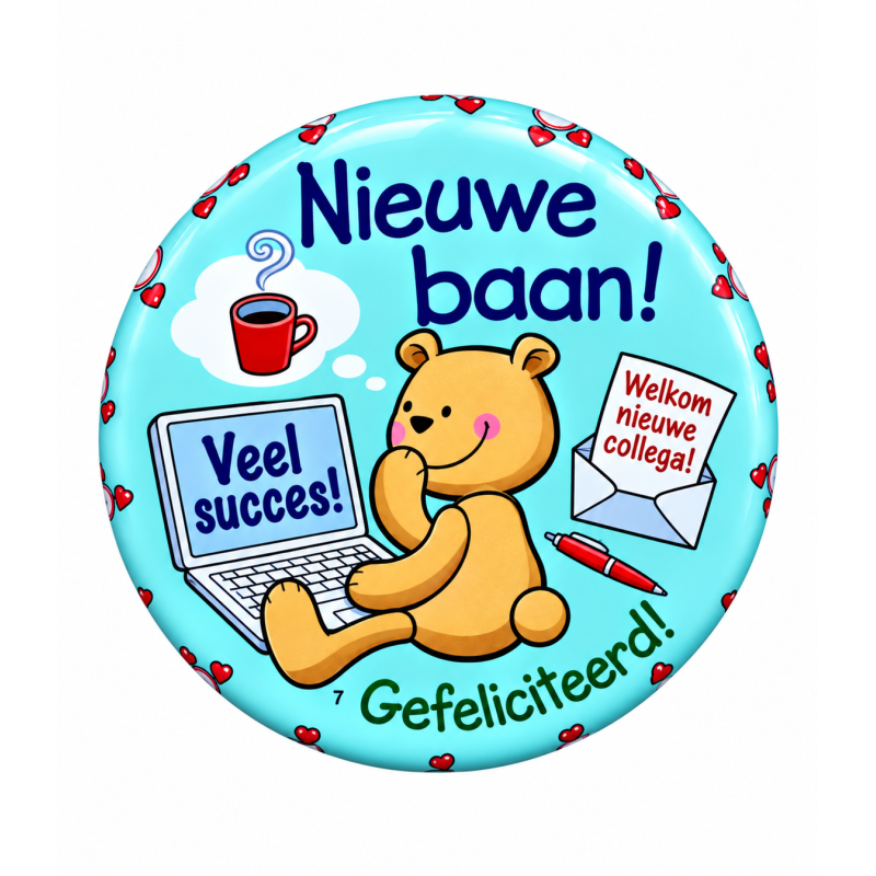 Blikje met tekst beertjes, Nieuwe baan
