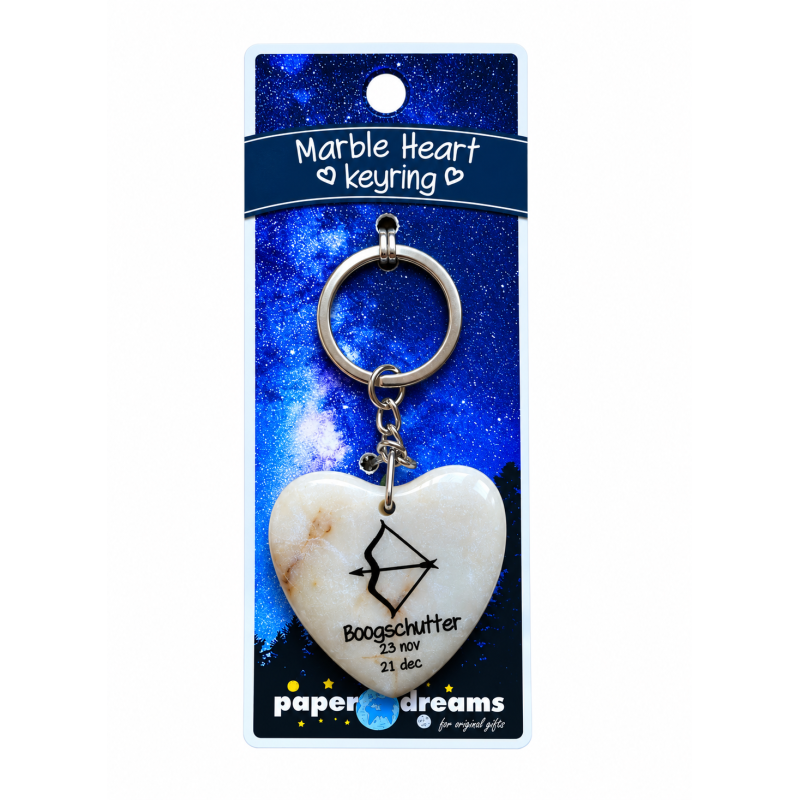 Sleutelhanger Marble heart Sterrenbeeld Boogschutter