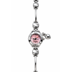 Schakel Horloge Hello Kitty Zilverkleurig met Roze Stainless Steel