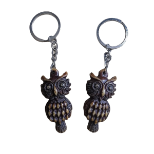 Sleutelhanger Uil bruin