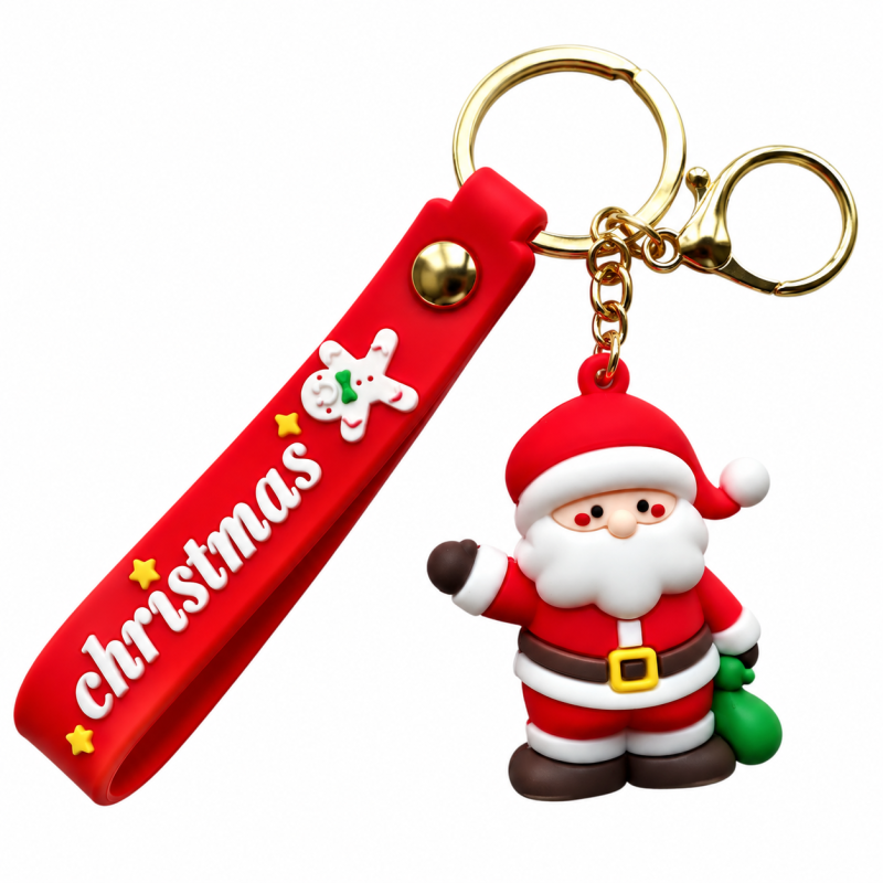 Sleutelhanger Kerstman "Merry Christmas"